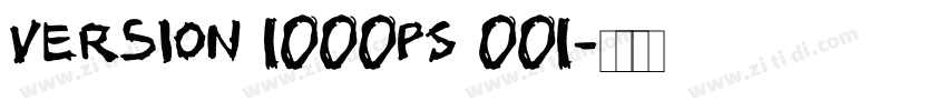 Version 1000PS 001字体转换